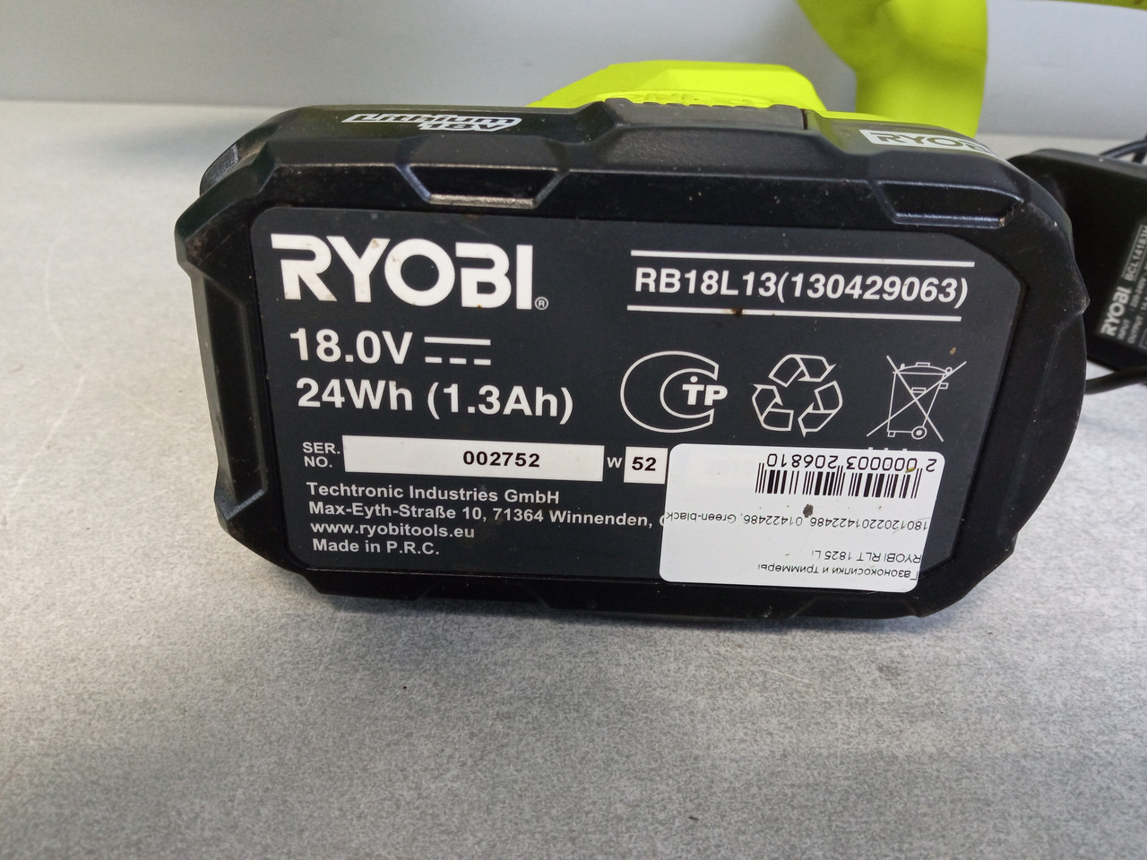 Ryobi rlt1825 sale