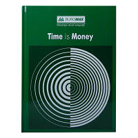 Новинка Канцелярская книга Buromax А4 TIME IS MONEY, 96 листов, клетка, зеленая (BM.2400-104) !