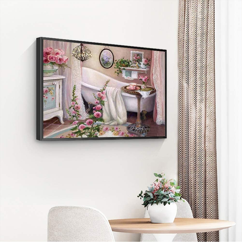 Алмазна мозаїка "Ванна мрії", картина стразами, 40*50 см
