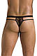 Чоловічі прозорі стринги Passion 029 THONG COLLIN L/XL Black, сітка  18+, фото 3