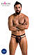 Чоловічі прозорі стринги Passion 029 THONG COLLIN L/XL Black, сітка  18+, фото 6