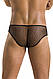 Чоловічі труси зі шнурівкою Passion 035 SLIP RICHARD L/XL Black, екошкіра, сітка  18+, фото 3
