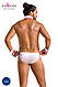 Комплект еротичної чоловічої білизни Passion 037 GREGORY L/XL White, труси, комірець, манжети  18+, фото 7