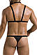 Комплект чоловічої білизни зі стреп Passion 039 SET ANDREW XXL/XXXL Black, стринги, шлейки  18+, фото 3