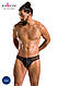 Чоловічі сліпи на блискавці Passion 042 SLIP TIMMY L/XL Black, екошкіра, сітка  18+, фото 6