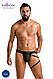 Чоловічі трусики танга з підв’язкою Passion 058 THONG BILL S/M Black  18+, фото 6