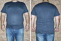 Батальна футболка чорного кольору 56 - 64 розмір , бавовна 100%, чорна велика унісекс-футболка 3XL-6XL