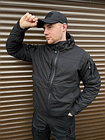 Утеплена Чоловіча Куртка на Холлофайбері з підкладкою Omni-Heat чорна розмір M