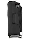 Валіза середня M тканина чорна 67х41х27(+5)см/83л/3.2кг/Snowball 87303, фото 4
