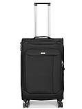 Валіза середня M тканина чорна 67х41х27(+5)см/83л/3.2кг/Snowball 87303, фото 2