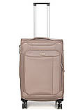 Валіза середня M тканина бежева 67х41х27+5см/83л/3.2кг/Snowball 87303, фото 2