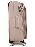 Валіза середня M тканина бежева 67х41х27+5см/83л/3.2кг/Snowball 87303, фото 4