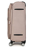 Валіза середня M тканина бежева 67х41х27+5см/83л/3.2кг/Snowball 87303, фото 5