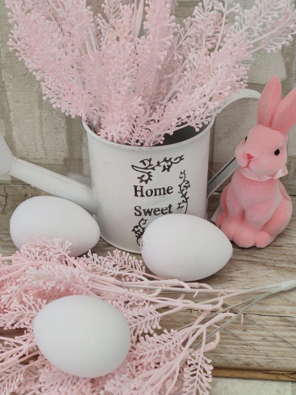 Яйце пінопластове для декору з флоковим напиленням, h 7 см, фото 1