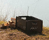 Переносний складаний мангал пікнік для шашлику розкладний на 8 шампурів зі сталі 2 мм, фото 4