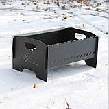 Переносний складаний мангал пікнік для шашлику розкладний на 8 шампурів зі сталі 2 мм, фото 7