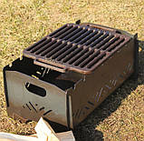 Переносний складаний мангал пікнік для шашлику розкладний на 8 шампурів зі сталі 2 мм, фото 10