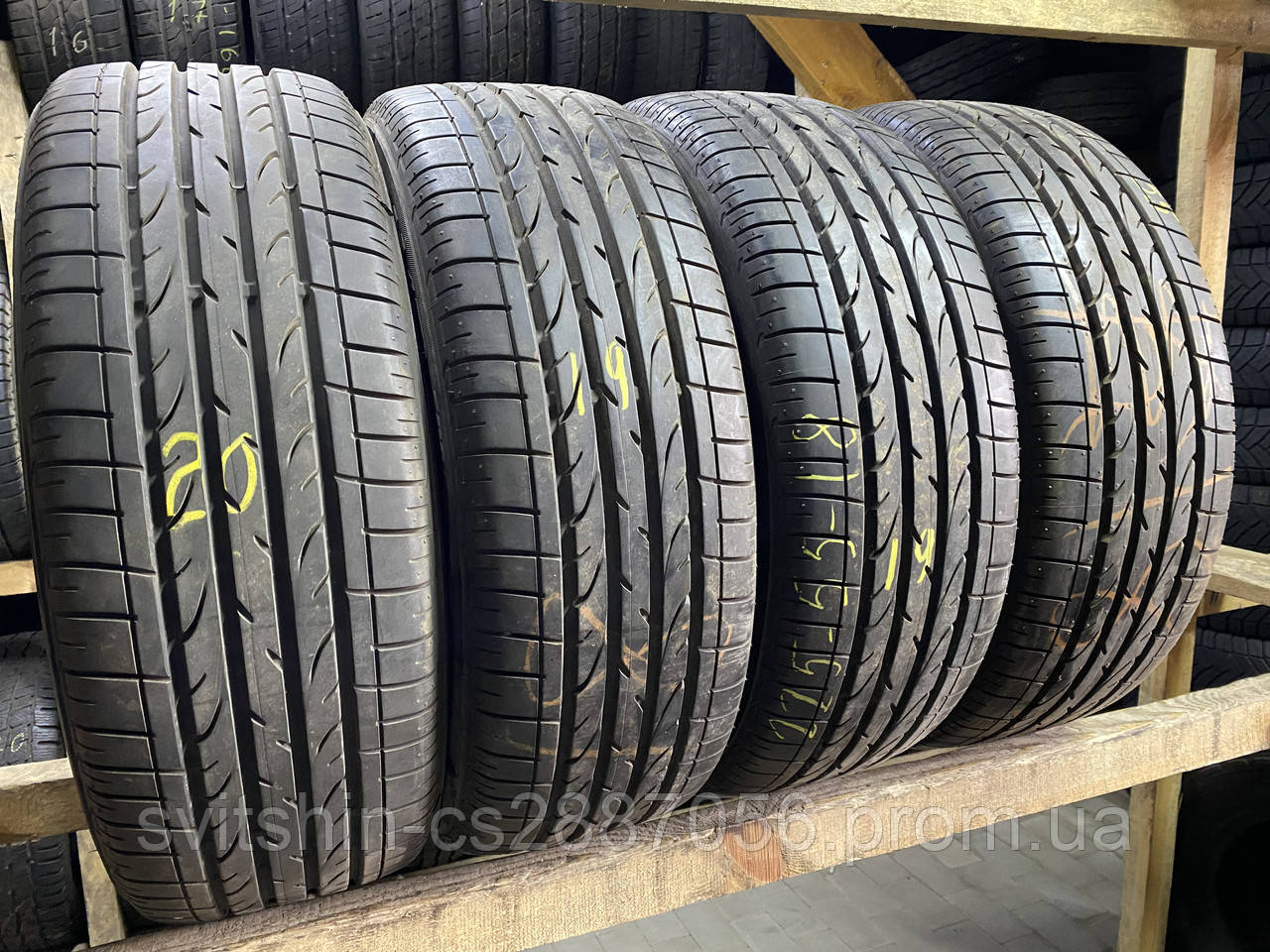 Шини літо 225/55R18 Briggestone Dueler H/P 7.5мм 19/20рік, фото 1