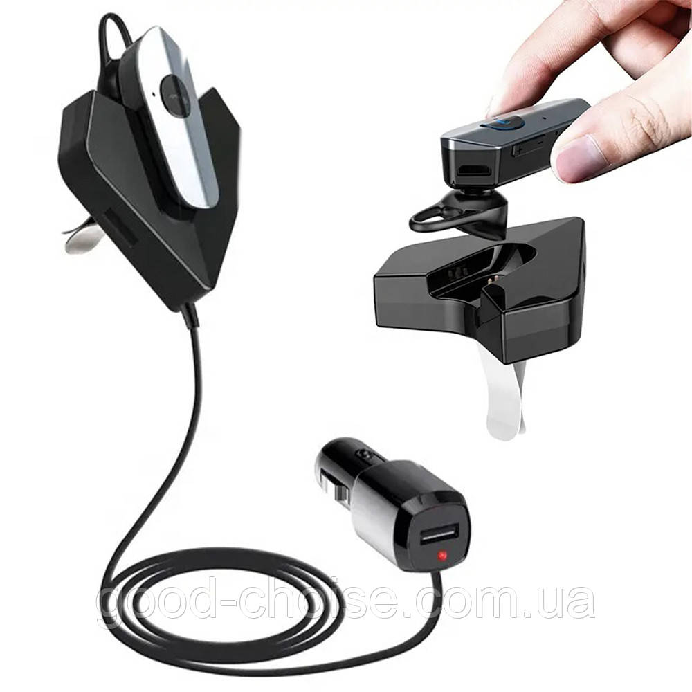 FM модулятор з Bluetooth гарнітурою та кліпсою V11 BT / Автомобільний трансмітер, фото 1