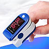 Портативний пульсоксиметр з кольоровим дисплеєм OLED LK87 / Цифровий пульсометр-оксиметр на палець, фото 2