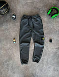 Чоловічі спортивні штани Stone Island M1374 темно-сірі, фото 5