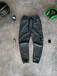 Чоловічі спортивні штани Stone Island M1374 темно-сірі, фото 6