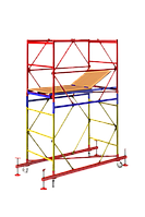 Строительная вышка тура 0.8х1.6, 1+1 комплект, Н=3.8м
