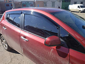 Дефлектори вікон (вітровики) Nissan Leaf 2010-2017 (Hic)