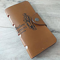 Мужской кожаный кошелек Baellerry Genuine Leather Дефект на корпусе Коричневый (KG-7206)