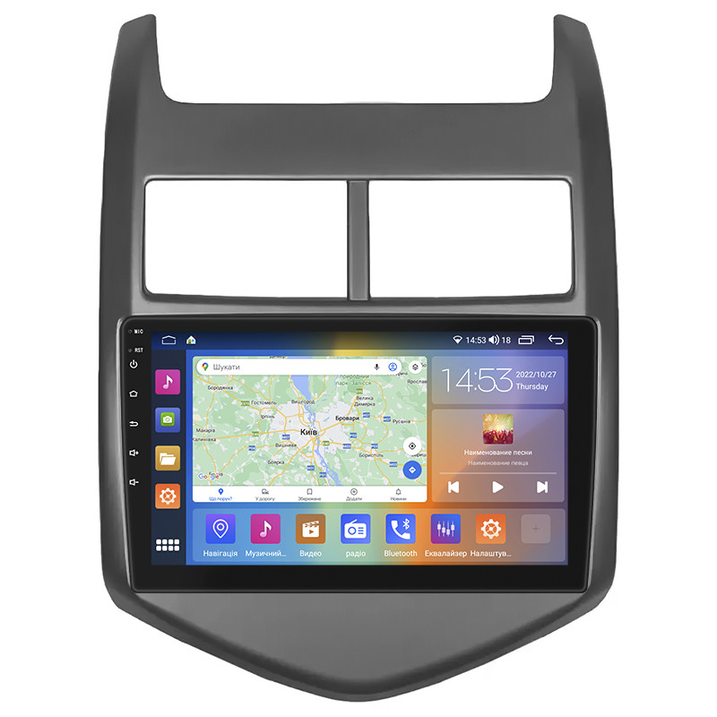 Штатна магнітола 9" Lesko для Chevrolet Aveo II 2011-2020 4/64Gb CarPlay 4G Wi-Fi GPS Prime Шевролет 5 шт., фото 1