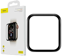 Защитное стекло Apple Watch 1/2/3 38mm с черной рамкой на весь дисплей модуль тачскрин 0.23mm Full-screen