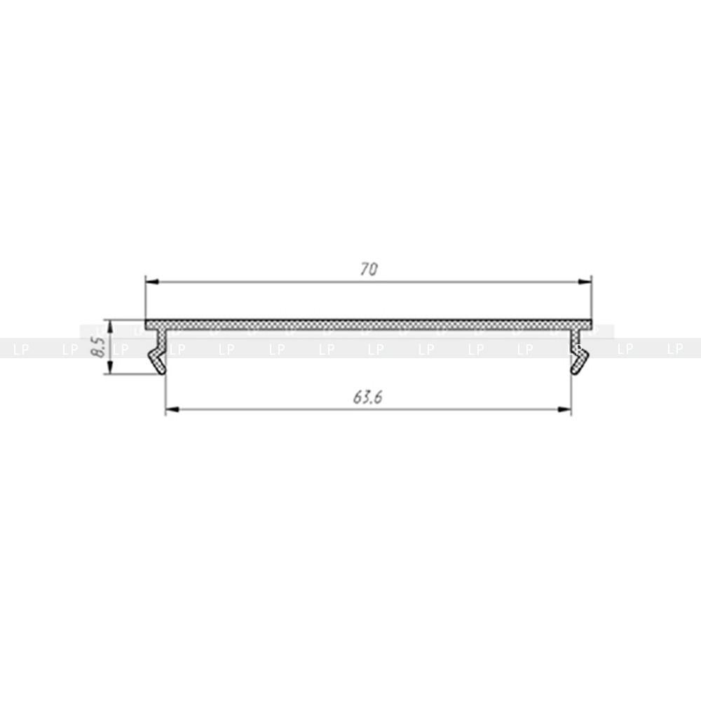 Профиль для светодиодной ленты врезной LSV-70 алюминиевый - фото 5 - id-p203233507
