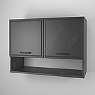 Двохдверна шафа навісна з нішею та закритою полицею шириною 80 см Верхні кухонні тумби з МДФ фасадами, фото 8