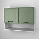 Двохдверна шафа навісна з нішею та закритою полицею шириною 80 см Верхні кухонні тумби з МДФ фасадами, фото 3