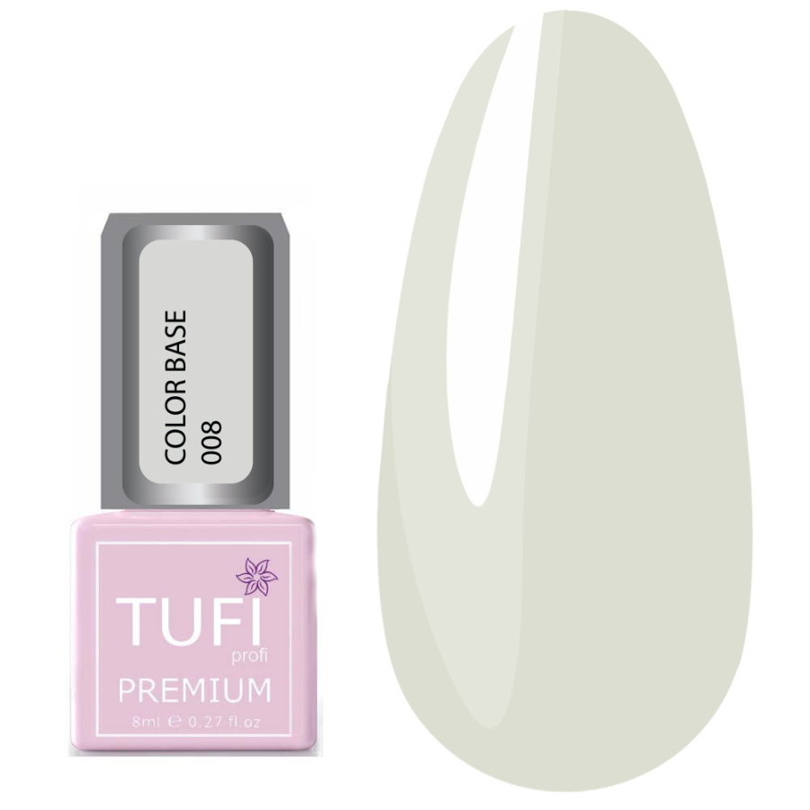 Кольорова база TUFI profi PREMIUM Color Base 008 напівпрозора рожева імла, 8 мл