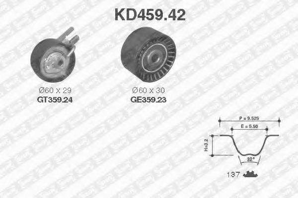 Комплект ГРМ Citroen Berlingo/Peugeot Partner 1.6HDI (z=137)