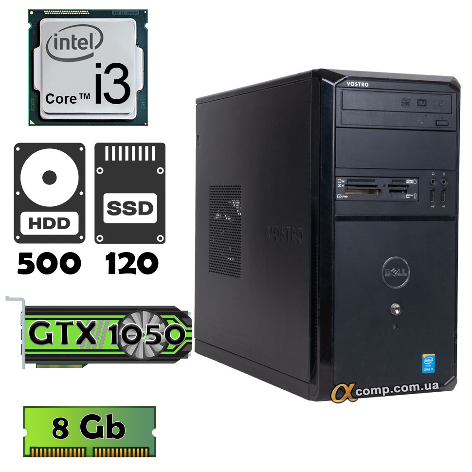 Dell Vostro 3900 (i3 4130 • GTX1050 • 8Gb • 500Gb • ssd 120Gb) MT