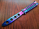 Ніж метелик кольоровий (градієнт) дитячий тренувальний Balisong Gradient, фото 6
