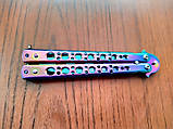 Ніж метелик кольоровий (градієнт) дитячий тренувальний Balisong Gradient, фото 9