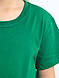 Дитяча однотонна універсальна футболка вільного крою 100 % бавовна (зеленого кольору) ОПТОМ ВІД ВИРОБНИКА, фото 2