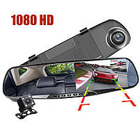 Відеореєстратор-дзеркало DVR L9000 / Відеореєстратор з паркувальною камерою / Автореєстратор день-ніч