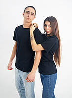Універсальна футболка вільного крою 100 % бавовна (чорна) ОПТ ВІД ВИРОБНИКА