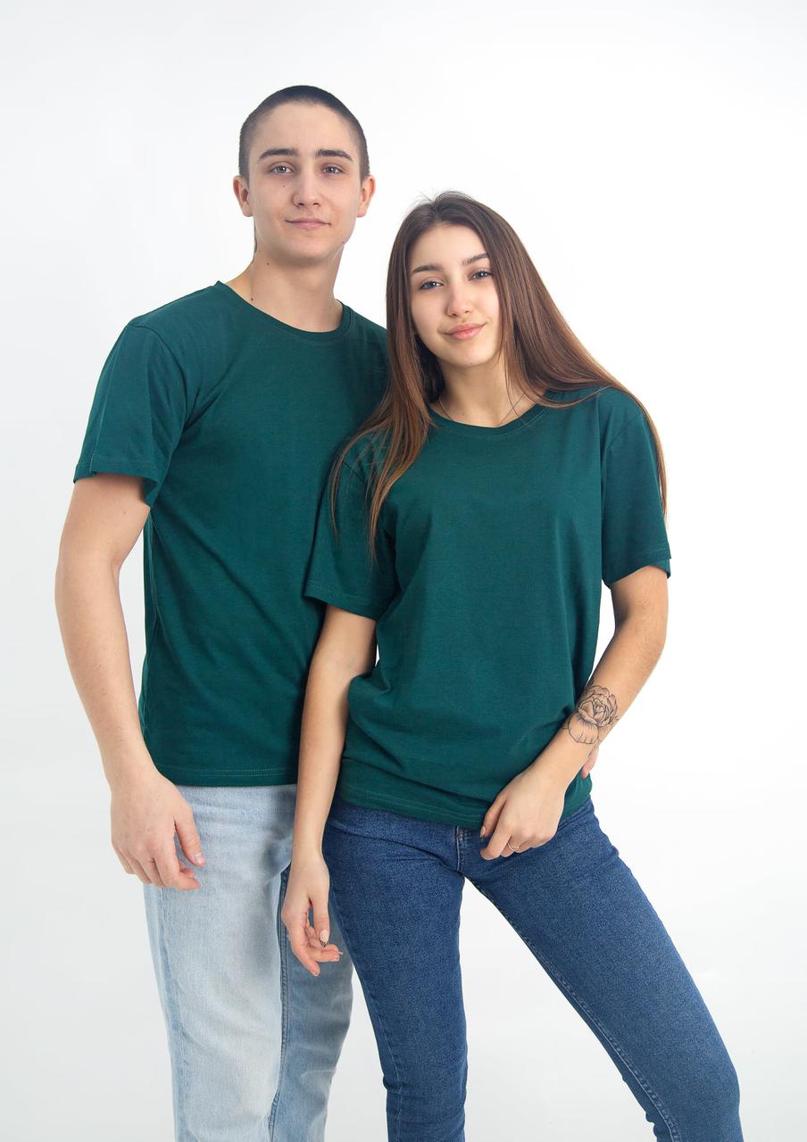 Універсальна футболка вільного крою (темно-зелена)