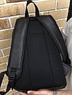 Чоловічий шкіряний рюкзак міський класичний для ноутбука чорний, фото 5