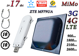 Повний комплект 4G/LTE/3G WiFi Роутер ZTE MF79ua + MiMo антеною до 18 дБ