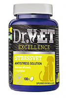 Витаминно-минеральная добавка Dr.Vet Stressvet предотвращает нервозность у собак и кошек, 100 табл