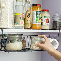 Полиця для ванної або кухні в шафку навісна 300х245х140 мм Чорний