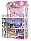 Ляльковий будиночок з ліфтом Ecotoys,ляльковий будиночок,кукольный домик для кукол с мебелью и лифтом, фото 5