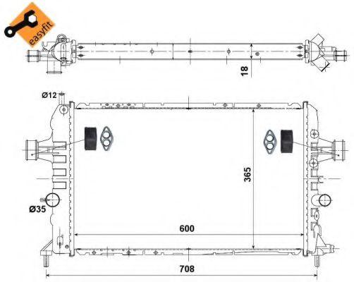 Радіатор охолодження Opel Astra H 1.6/1.8 04-
