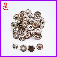 Кнопки на одяг Alfa 15мм. Кнопки для верхнього одягу, Срібло (720шт)